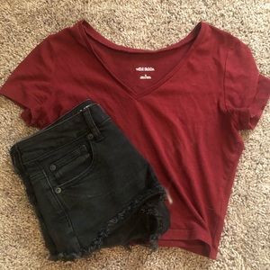 High waisted cheeky shorts